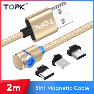   1 Mét  Cáp Sạc nam châm TOPK dài 1m chống vướng tay khi chơi game xem film. 