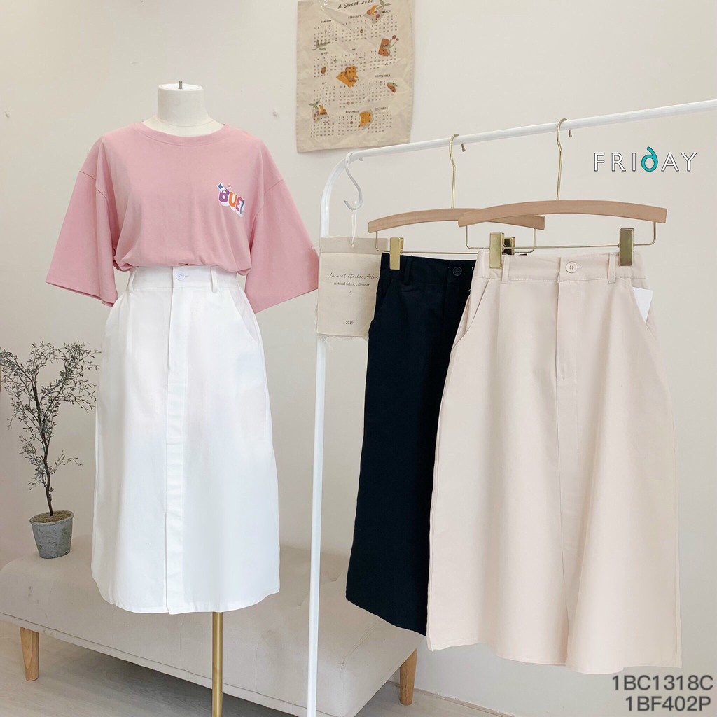 Chân váy thô 1 khuy xẻ trước Friday | BigBuy360 - bigbuy360.vn