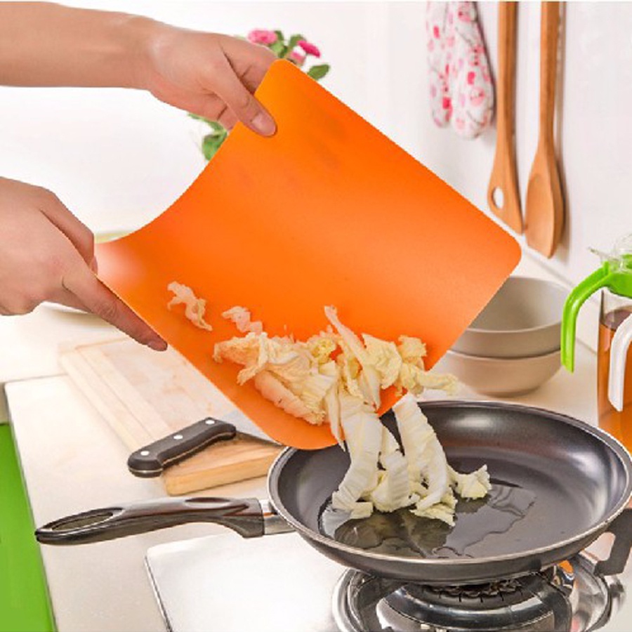 Bộ 4 thớt nhựa dẻo làm bếp, cắt thái rau củ thịt cá riêng biệt - Tạp hoá mint