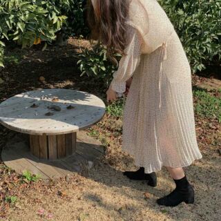 🐽 order taobao 🐽 váy chấm bi vintage