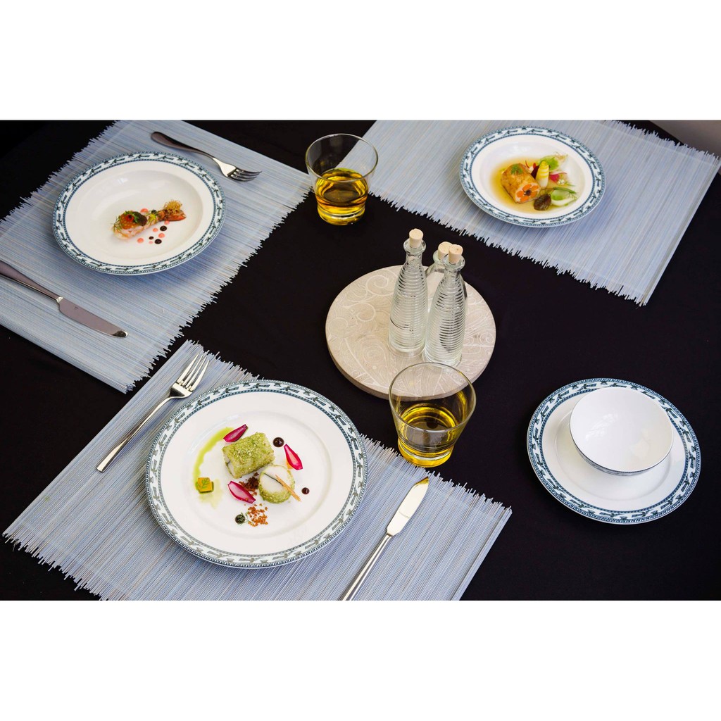 Dĩa tròn 20 cm Jasmine Chim Lạc dùng cho gia đình, sứ đẹp cao cấp dùng đãi khách, tặng quà tết