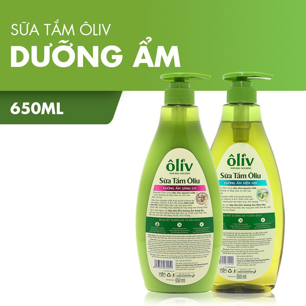 (Chính hãng công ty) Sữa tắm oliu Ôliv de Provence 650ml