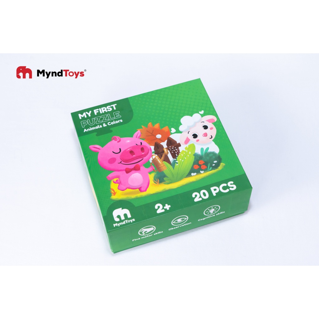 Đồ Chơi Xếp Hình MyndToys My First Puzzle - Animals and Colors (Chủ Đề Động Vật) Dành Cho Các Bé Trên 2 Tuổi