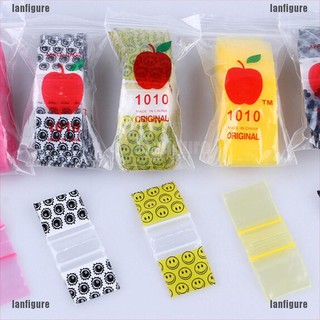 [Lfmy] 1.6 * 2 / 1.8 * 2.5 / 2.5 * 3 / 3 * 4cm 100 cái / túi khối phong cách ngẫu nhiên túi ziplock nhỏ