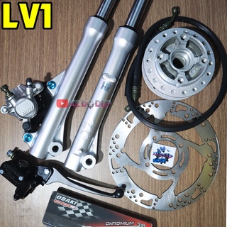 Combo phanh đùm lên phanh đĩa trọn bộ lv1
