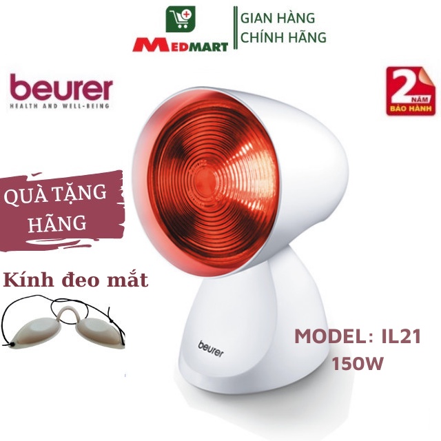 Đèn Hồng Ngoại Trị Liệu Beurer Đức IL21 [Chính Hãng] Giảm Đau, Chống Viêm, Tăng Cường Miễn Dịch, BH 2 Năm - Medmart