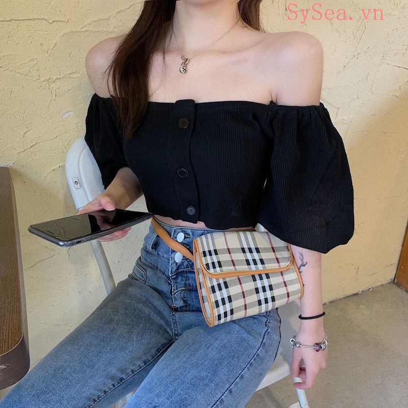 Áo Crop Top Nữ Tay Ngắn Phong Cách Hàn Quốc Quyến Rũ