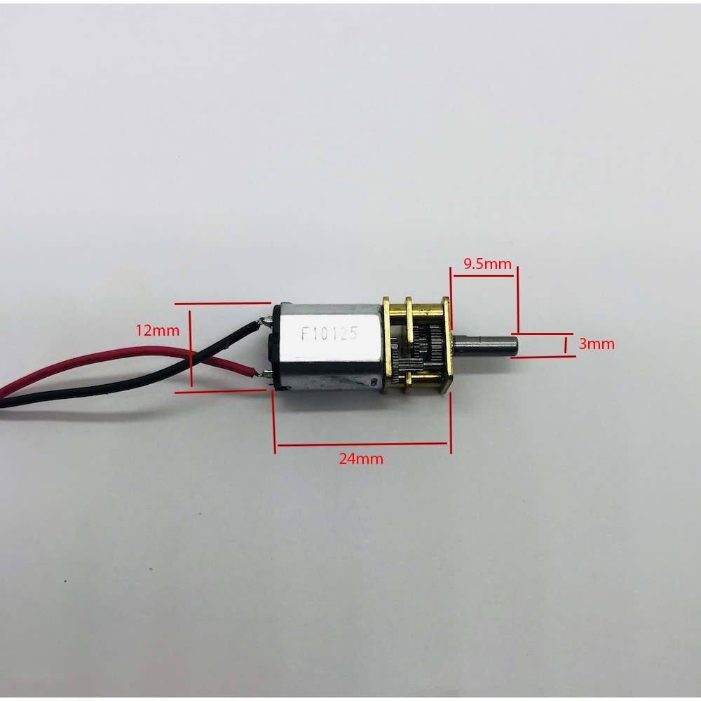 Motor giảm tốc mini GA12-N20 điện áp 3.7V tốc độ 168 RPM - LK0055-3