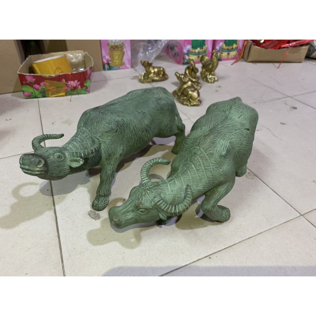 Cặp trâu bằng đồng giả cổ