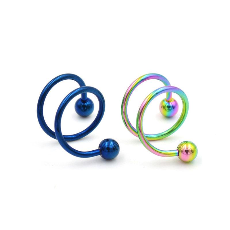 Khuyên Tai/Mũi/Môi Hình Xoắn Ốc Bằng Thép Không Gỉ