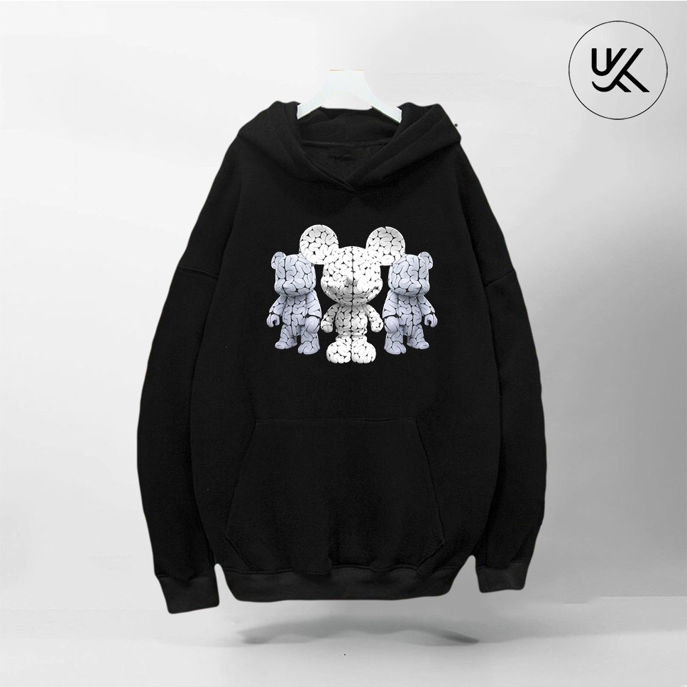 Áo khoác Nỉ HOODIE Nikolas Oversize, Form dáng RỘNG màu xám xanh khói, be, nỉ bông Cao Cấp Unisex Nam Nữ - KKIMShop