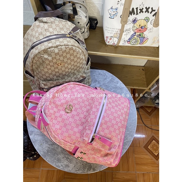 Balo thời trang vải đi học in hoạ tiết size 40