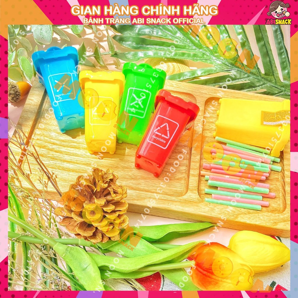 Kẹo tăm lạnh thùng rác loại nhỏ/to độc lạ dễ thương-đồ ăn vặt bánh kẹo