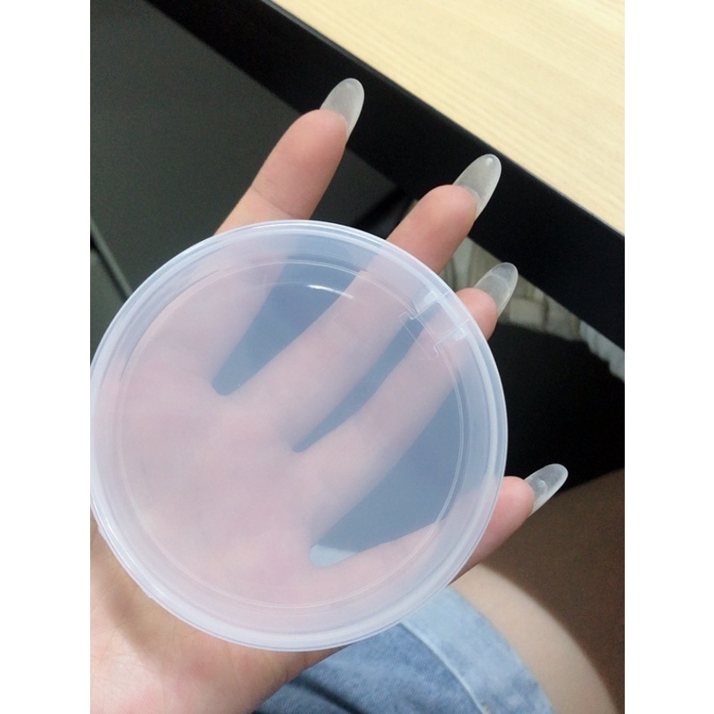 [Hàng mới về] Hộp tròn trong suốt chuyên dụng cho đựng mút tán trang điểm