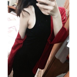 Áo kimono trơn đỏ đô