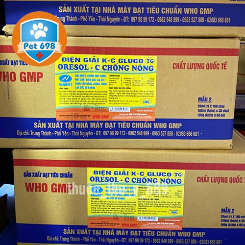 CHỐNG NẮNG NÓNG - ĐIỆN GIẢI GLUCO-K-C TG ORESOL-C PET-698