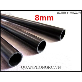 Ống Carbon Fiber 8.0mm đặc / rỗng (2 cây 1 mét)