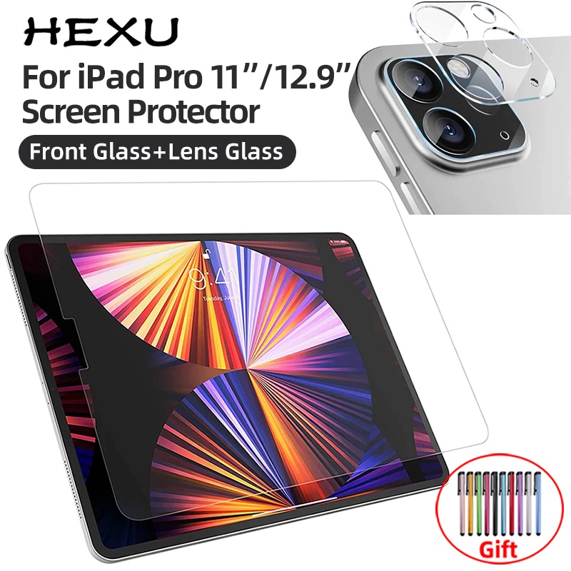 Kính Cường Lực 9h 2 Trong 1 Bảo Vệ Camera Sau Cho Ipad Pro 11 12.9 M1 2021 2020