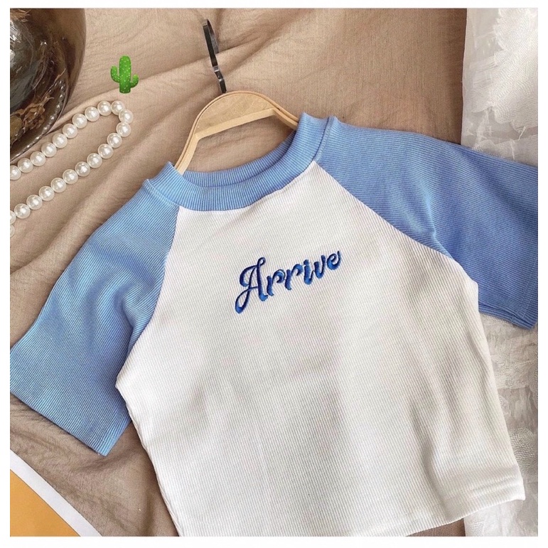 ÁO CROPTOP PHỐI MÀU XINH ẢNH THẬT ALOHASHOP91