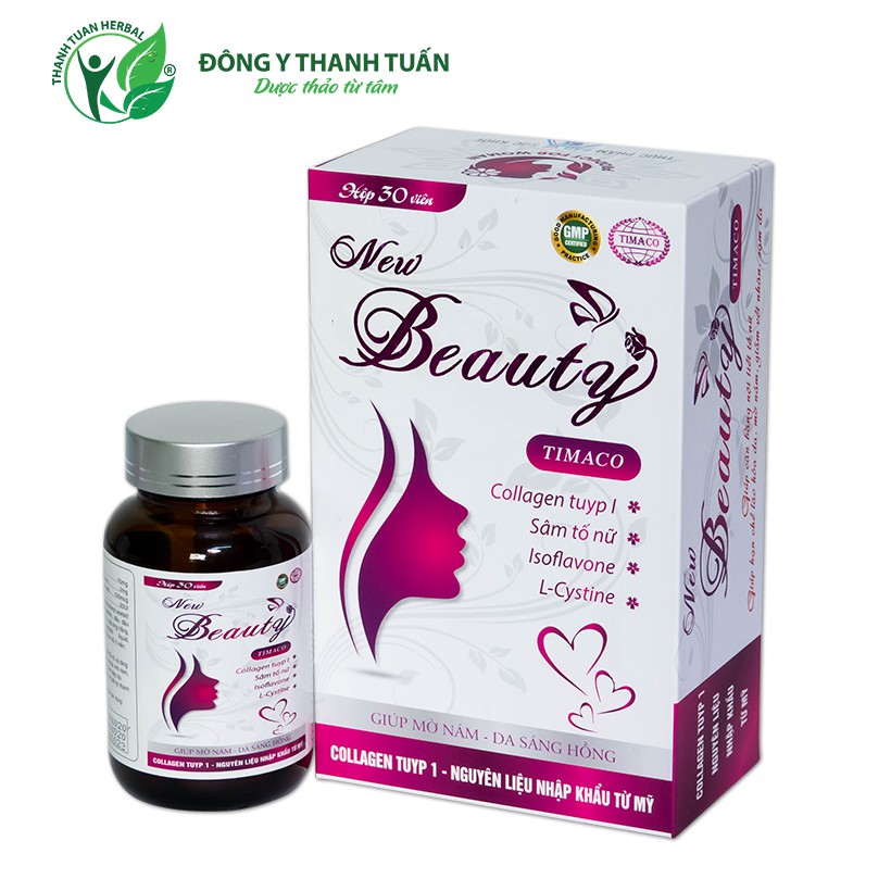 Viên uống dưỡng da cao cấp New Beauty Timaco - mờ nám sáng da - [ Hộp 30 viên Chính Hãng ] | BigBuy360 - bigbuy360.vn
