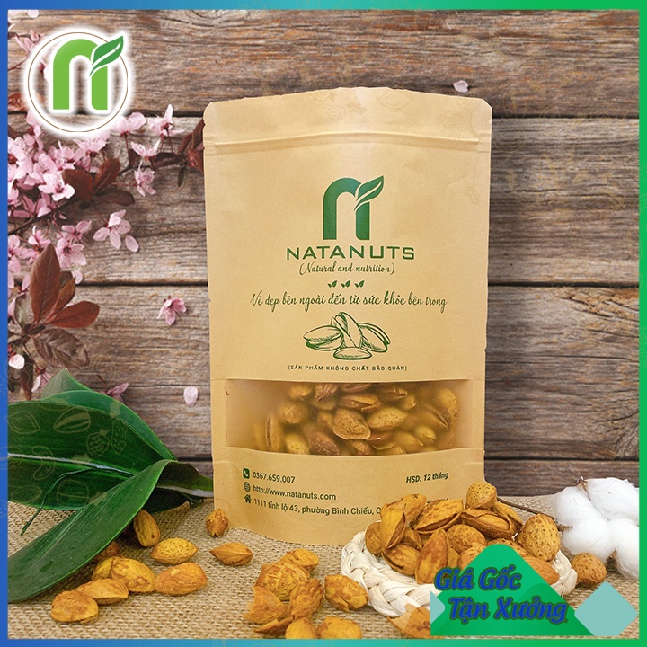 Hạt hạnh nhân rang bơ 500gr Natanuts nhập khẩu Mỹ vỏ mỏng thơm ngon