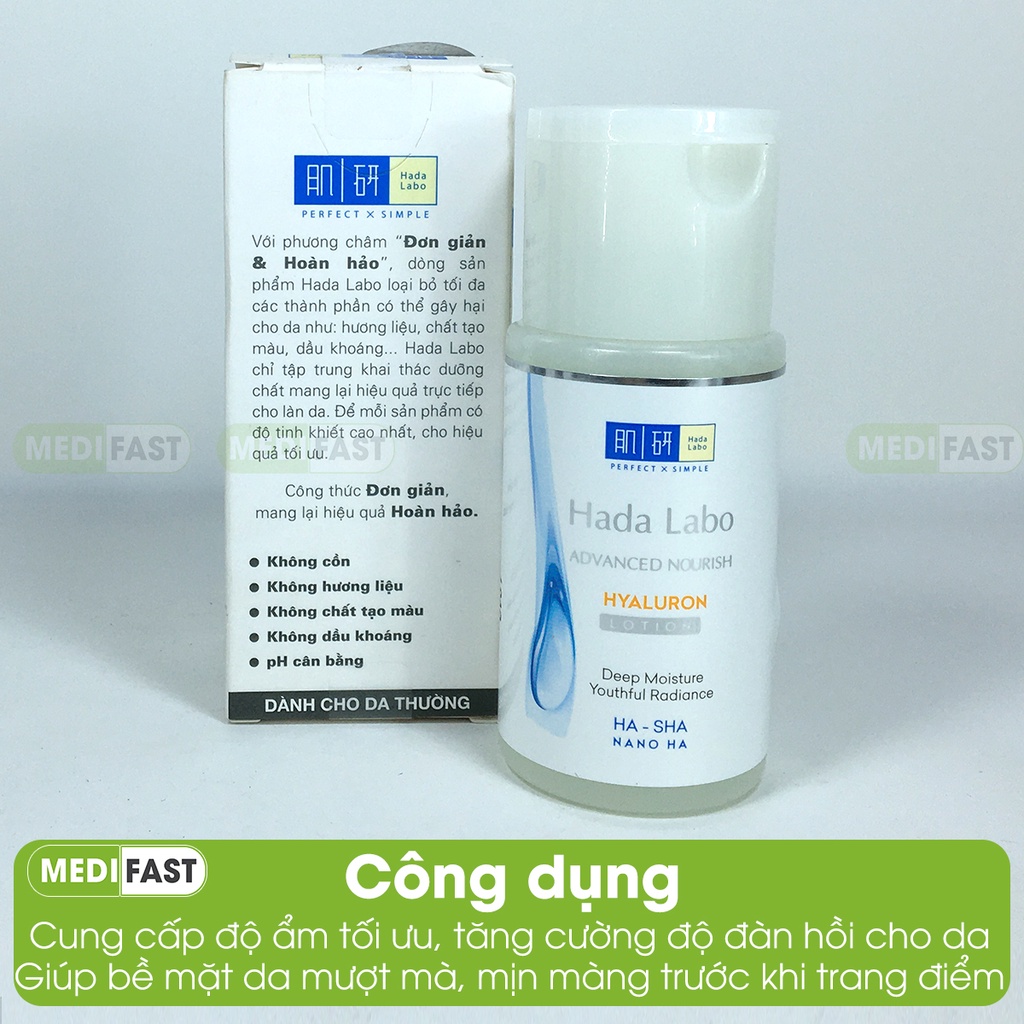 Dung dịch dưỡng ẩm Hada Labo - Dành cho da thường - Dưỡng ẩm sâu, da trong mượt