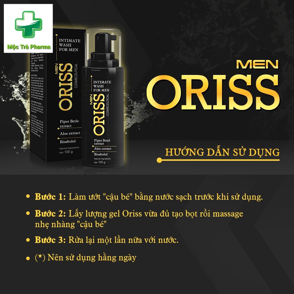 Dung dịch vệ sinh nam- ORISS MEN- Hàng chinh chất lượng cao, an toàn tuyệt đối- Khử mùi, chống nhiễm khuẩn