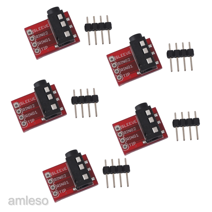 5x TRRS 3.5mm Jack Breakout Board Headset Stereo Socket Extension Module