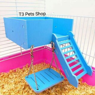 Tầng + xích đu gỗ dành cho hamster