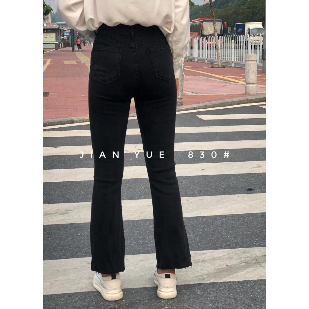 QUẦN LOE SKINNY CO GIÃN RÁCH GỐI QB830