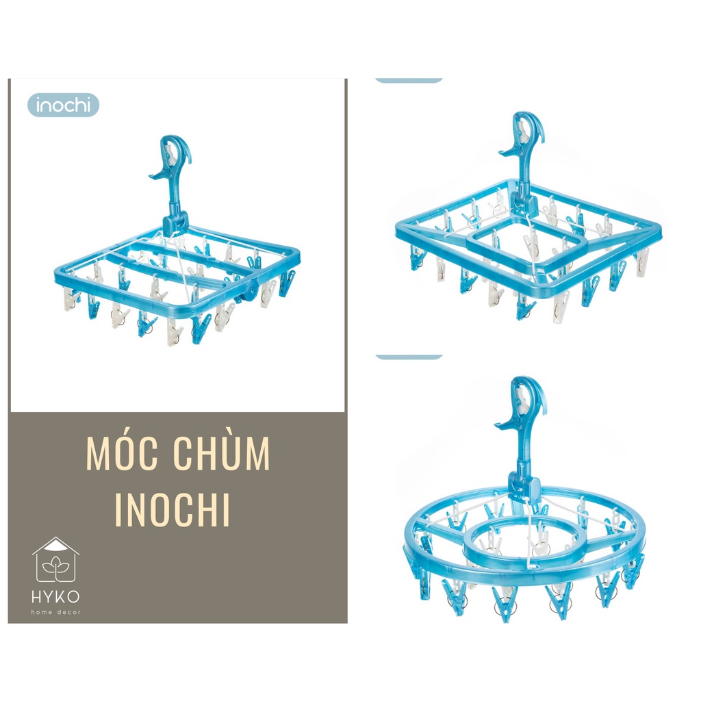 Móc kẹp quần áo Inochi _ nhỏ gọn gấp gọn tiện lợi