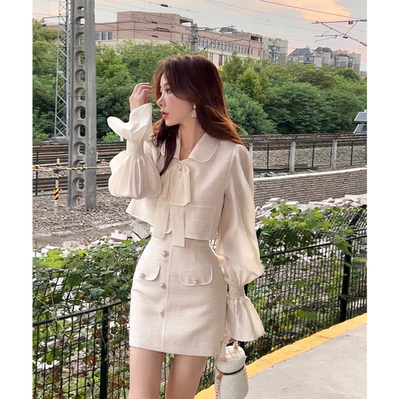 Set chân váy và áo tay dài thời trang 2022 xinh xắn cho nữ (Có bán lẻ)