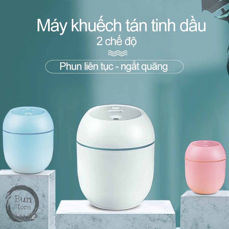 Máy Phun Sương Humidifier Tạo Độ Ẩm 250ml Cổng Sạc USB Tiện Lợi