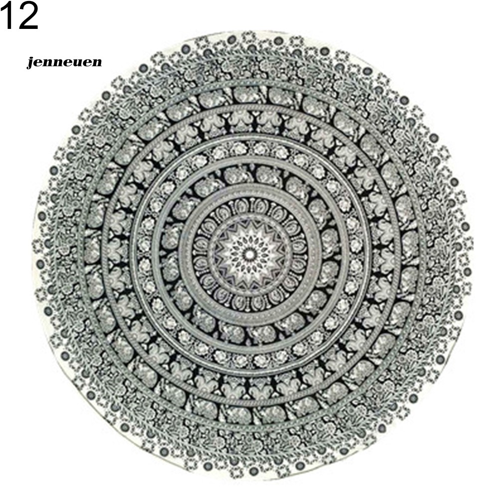 Khăn Choàng Đi Biển / Tập Yoga Hình Tròn Chất Liệu Chiffon Chống Nắng Phong Cách Vintage