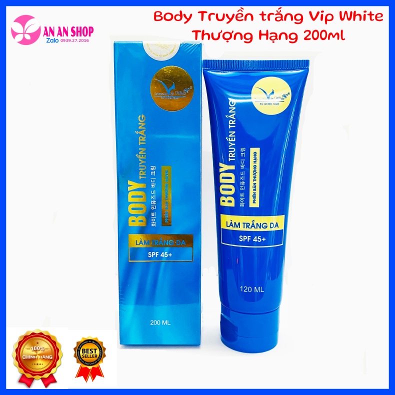 Kem Body Truyền trắng Vip white - Body Truyền trắng Thượng Hạng - Kem body truyền trắng Hàn Quốc 120ml