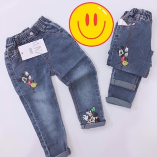 Quần jean mikey bé gái từ 1-5 tuổi