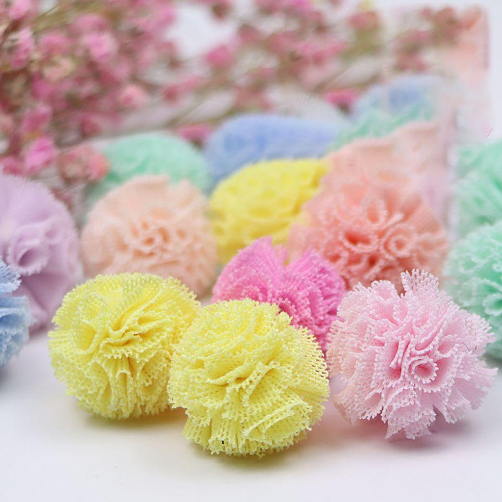 YIYU Phụ Kiện Nơ Lưới Voan Mini 15mm Dùng Làm Đồ Thủ Công