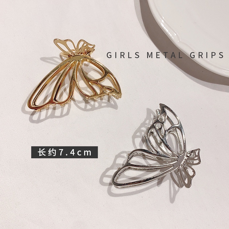 Kẹp Tóc Hình Bướm Ba Chiều Bằng Kim Loại Thời Trang Cổ Điển Dành Cho Nữ