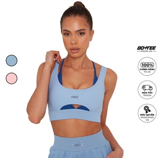 Bo+Tee - Áo bra thể thao cut-out 2 lớp, áo 2 dây khoét ngực chéo lưng