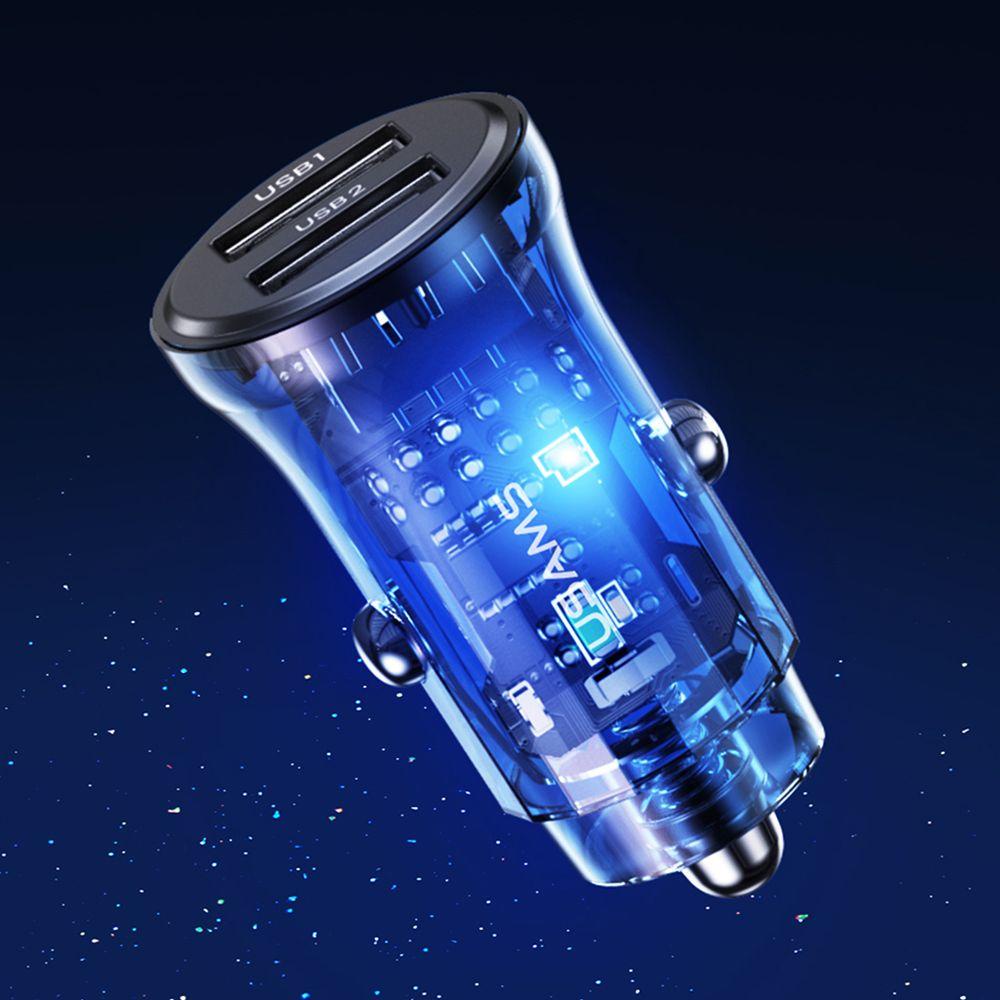 Cốc Sạc Nhanh QC3.0 Có Đèn Xanh Dương Cho Xe Hơi