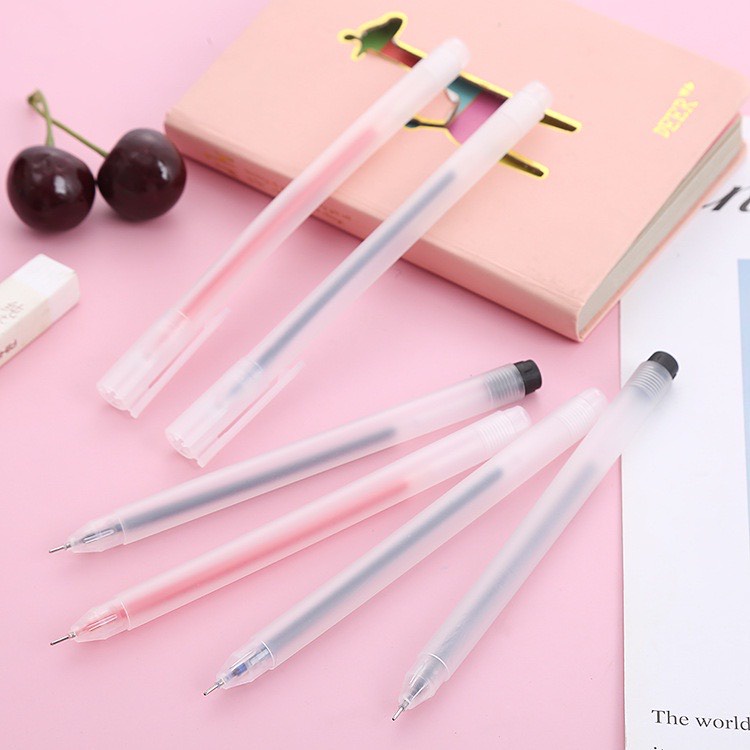 Bút bi nước văn phòng mực gel ngòi 0.5mm mực đều nét chữ đẹp - VPP THIÊN ÁI