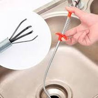 Que Thông Cống Gắp Rác Lò Xo Bằng Thép Tiện Lợi 60cm