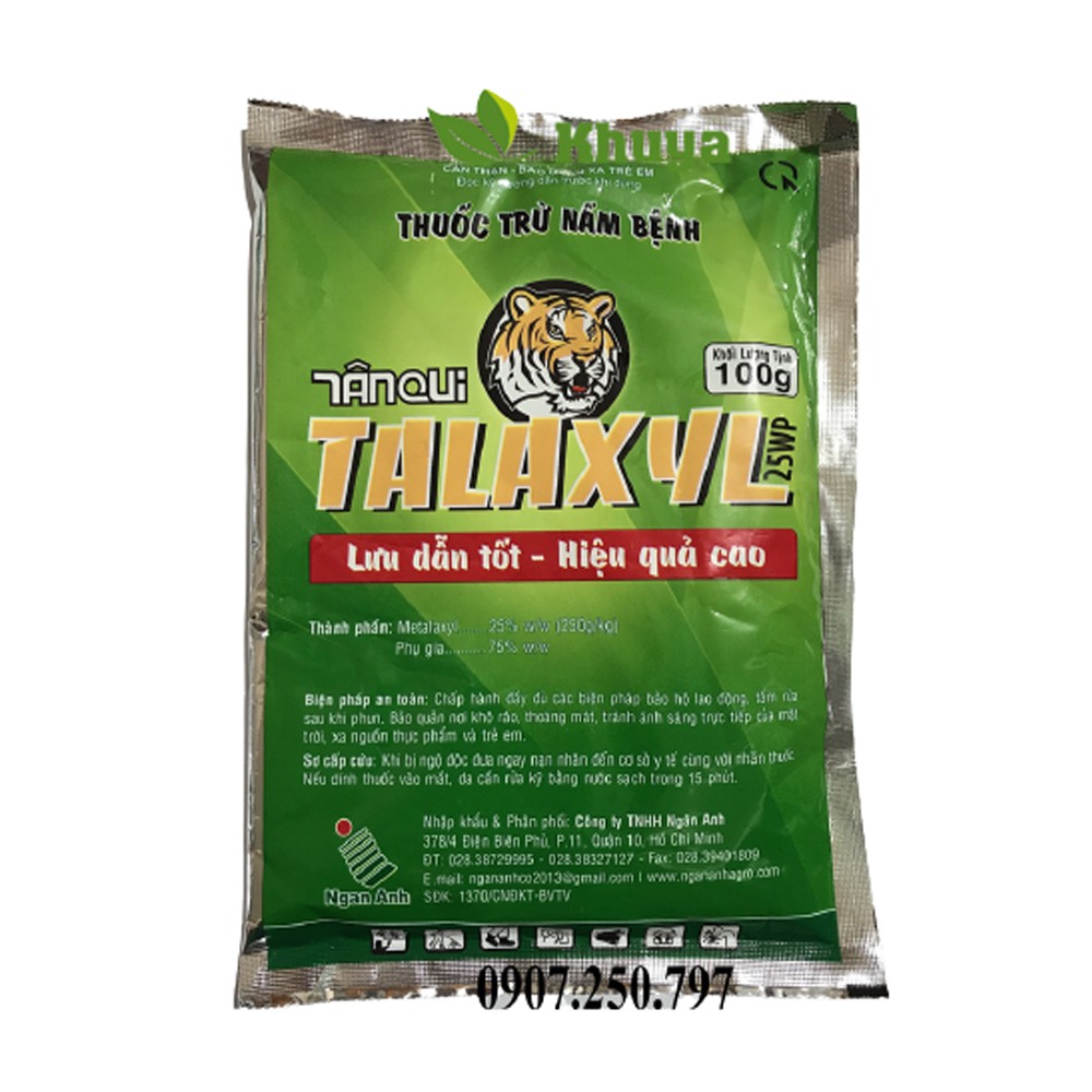 Thuốc trừ nấm bệnh Talaxyl 25WP Tân Qui 100gr Mataxyl cũ