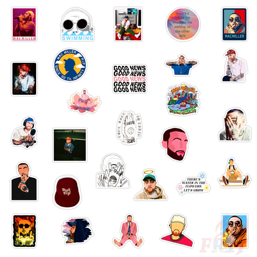 ❉ Mac Miller ：Blue Slide Park - POP Singer Rapper Stickers ❉ 50Pcs/Set DIY Fashion Luggage Laptop Skateboard Decals Doodle Stickers