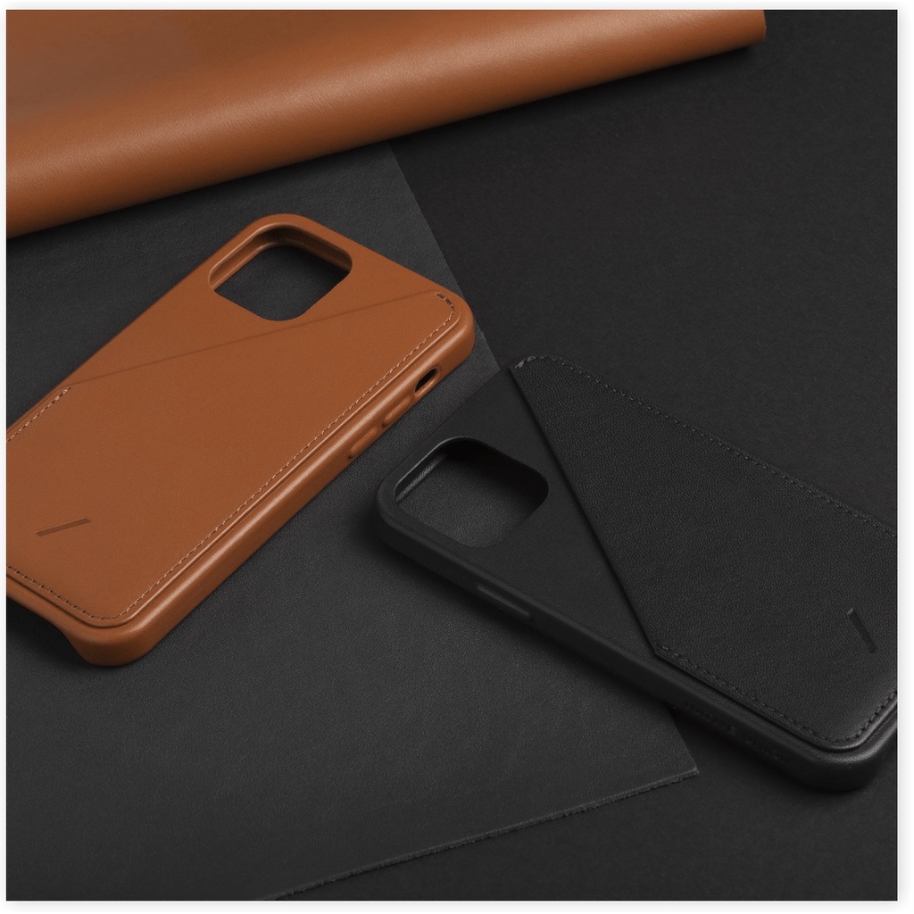 ỐP Lưng Dành Cho IPhone 12 Seris NATIVE UNION CLIC CARD Túi da khâu tay tỉ mỉ chứa được tối đa hai thẻ - Hàng Chính Hãng