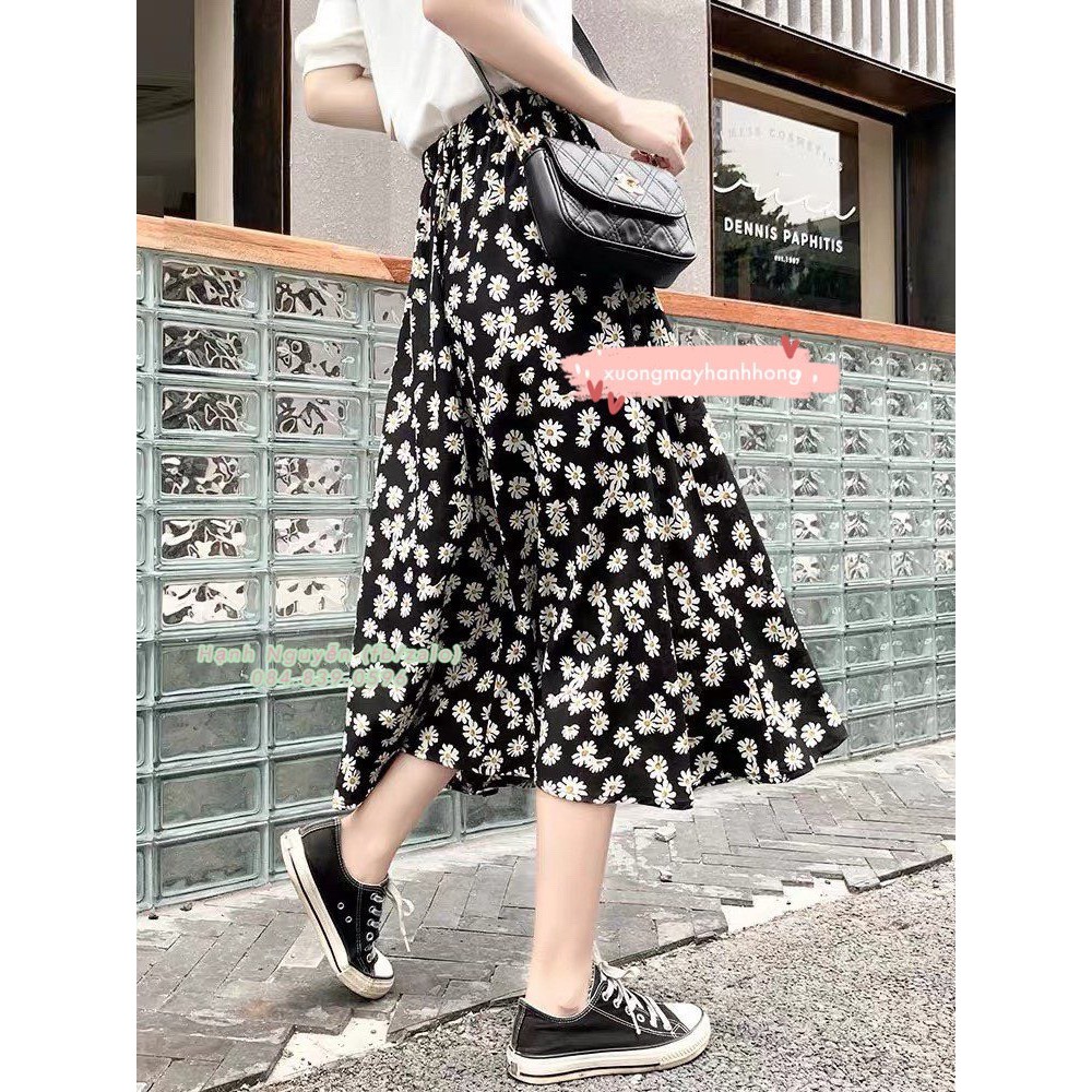 [ Mã WASTAPR giảm 10K đơn 50K] Chân váy hoa cúc Ulzzang trẻ trung - Chân váy hoa nhí dáng dài - Xưởng May Hạnh Hồng | BigBuy360 - bigbuy360.vn