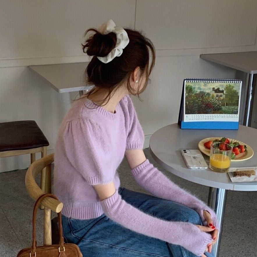 「SSUNIA」🌵Áo Sweater Dệt Kim Dáng Ôm 5 Màu Sắc Lựa Chọn Quyến Rũ Dành Cho Nữ