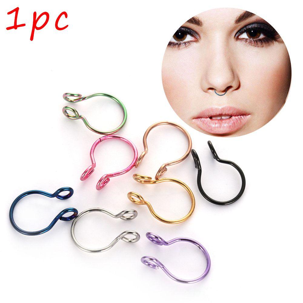 ORIENTLII Khuyên Mũi Nhỏ Đường Kính 8mm Bằng Thép Không Gỉ Thời Trang