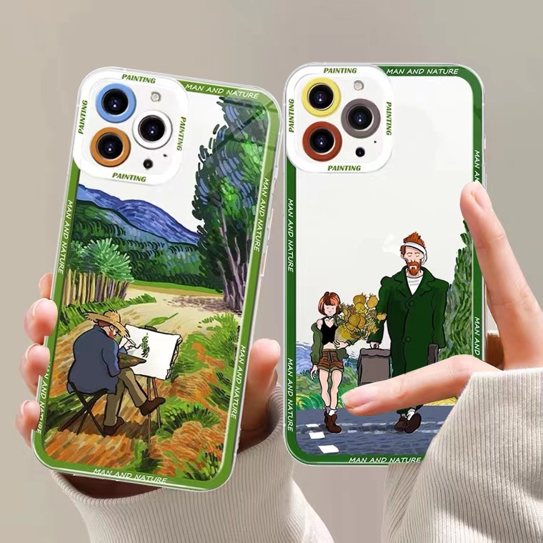 Mới Ốp Điện Thoại TPU Silicon Mềm Trong Suốt In Họa Tiết Thời Trang Dành Cho iPhone 11 13 12 Pro MAX XR X XS MAX 7 8 Plus 6 6s Plus