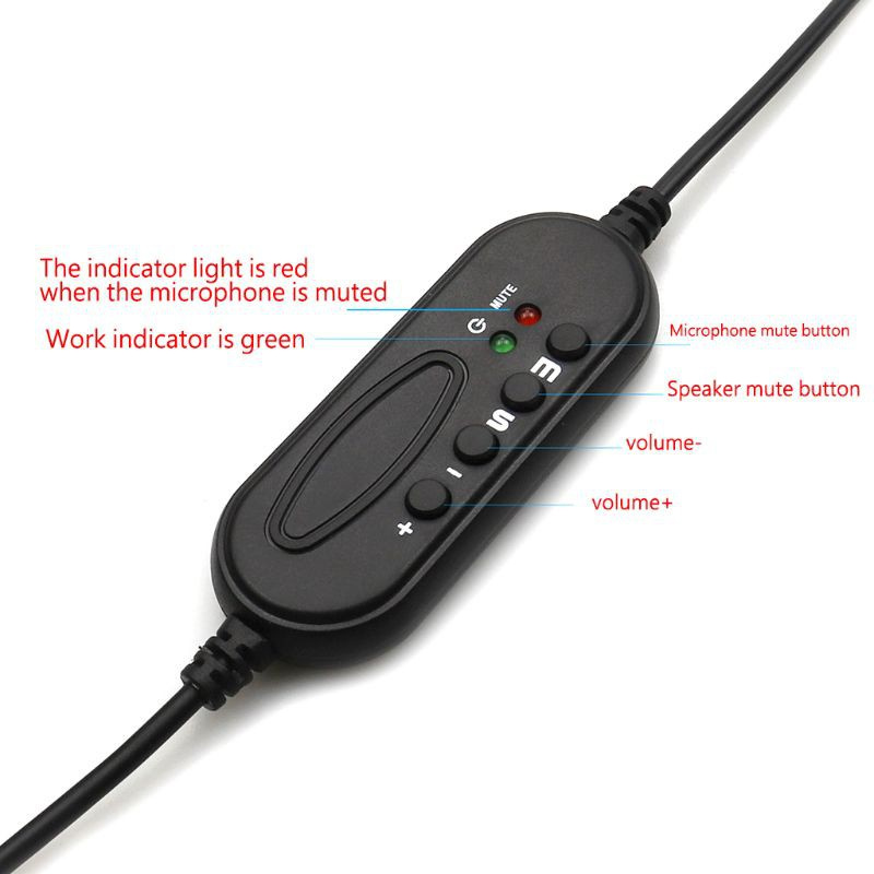 Tai nghe cho micro có dây cổng usb hỗ trợ giảm tiếng ồn cho nhân viên tổng đài văn phòng trên máy tính